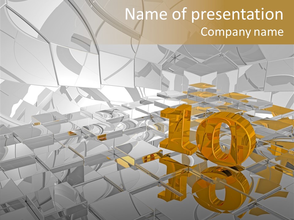 Ten Row Structure PowerPoint Template