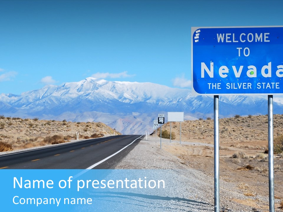 Landscape Signs Road PowerPoint Template