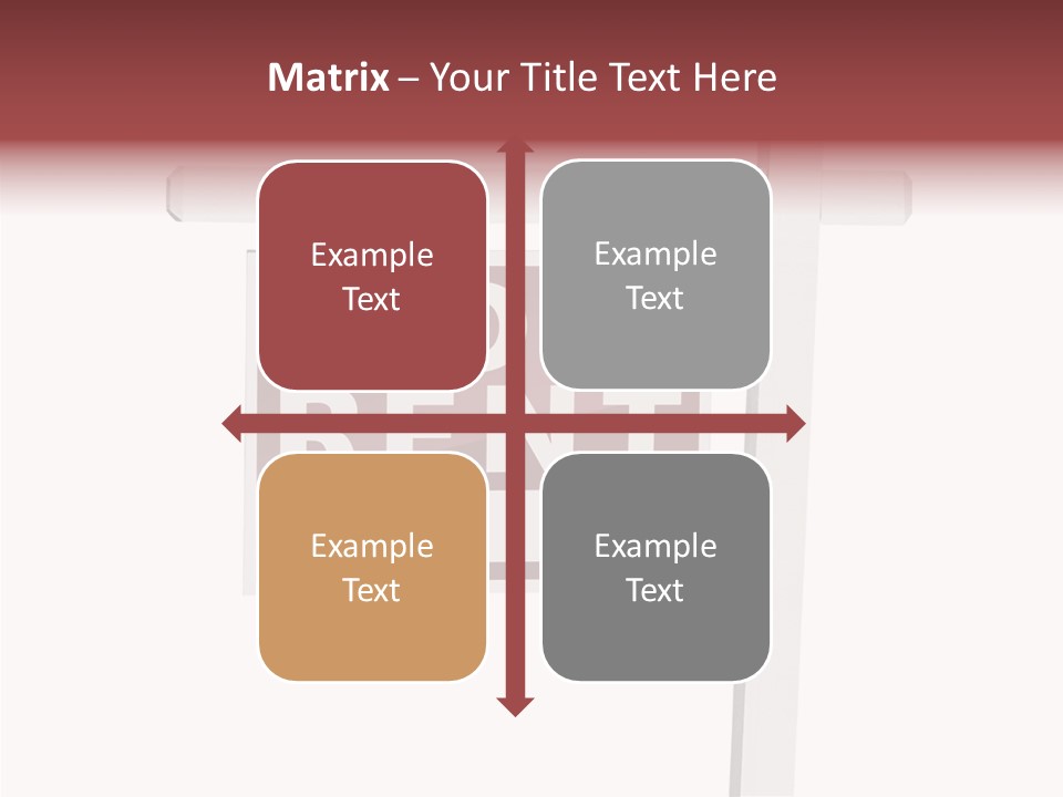 House For Rent For Rent Real Estate Sign PowerPoint Template