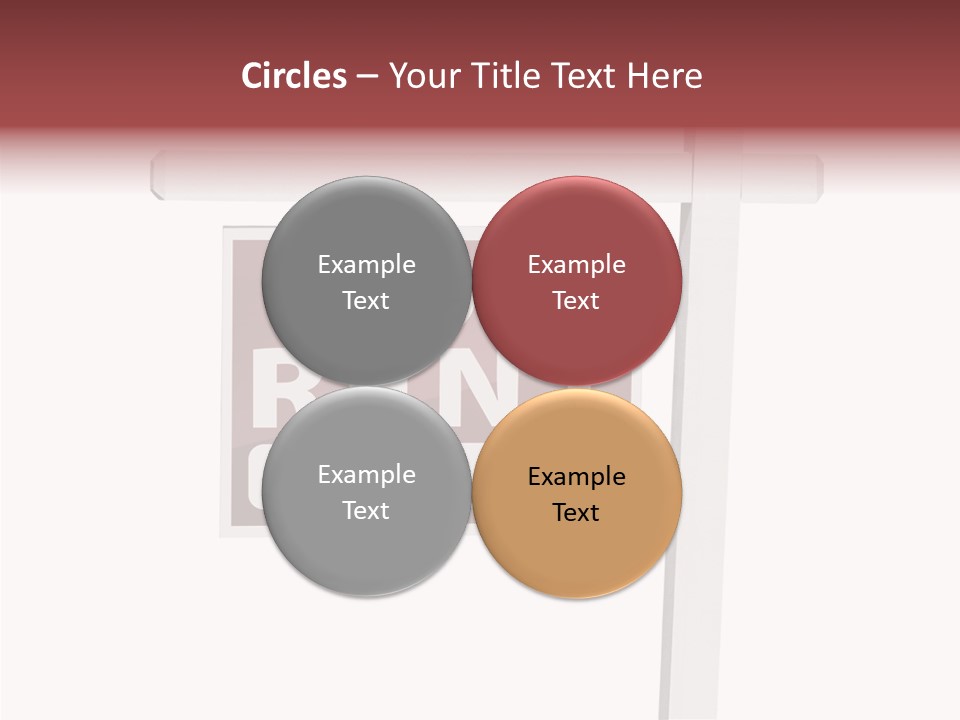 House For Rent For Rent Real Estate Sign PowerPoint Template