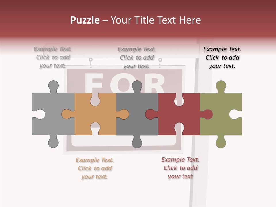 House For Rent For Rent Real Estate Sign PowerPoint Template