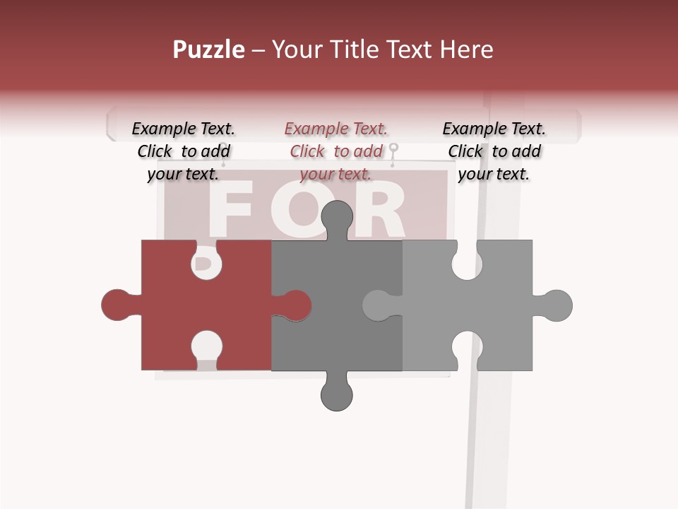 House For Rent For Rent Real Estate Sign PowerPoint Template