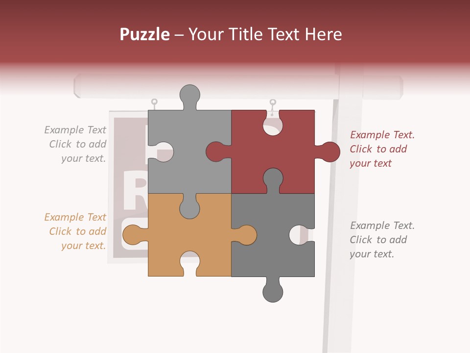 House For Rent For Rent Real Estate Sign PowerPoint Template