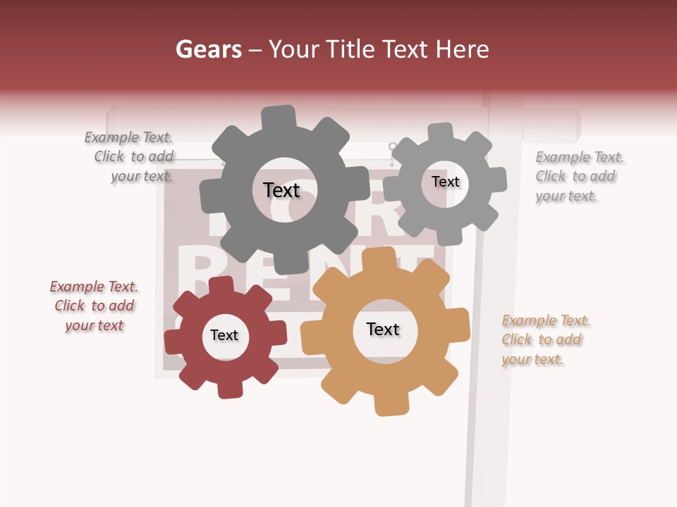 House For Rent For Rent Real Estate Sign PowerPoint Template