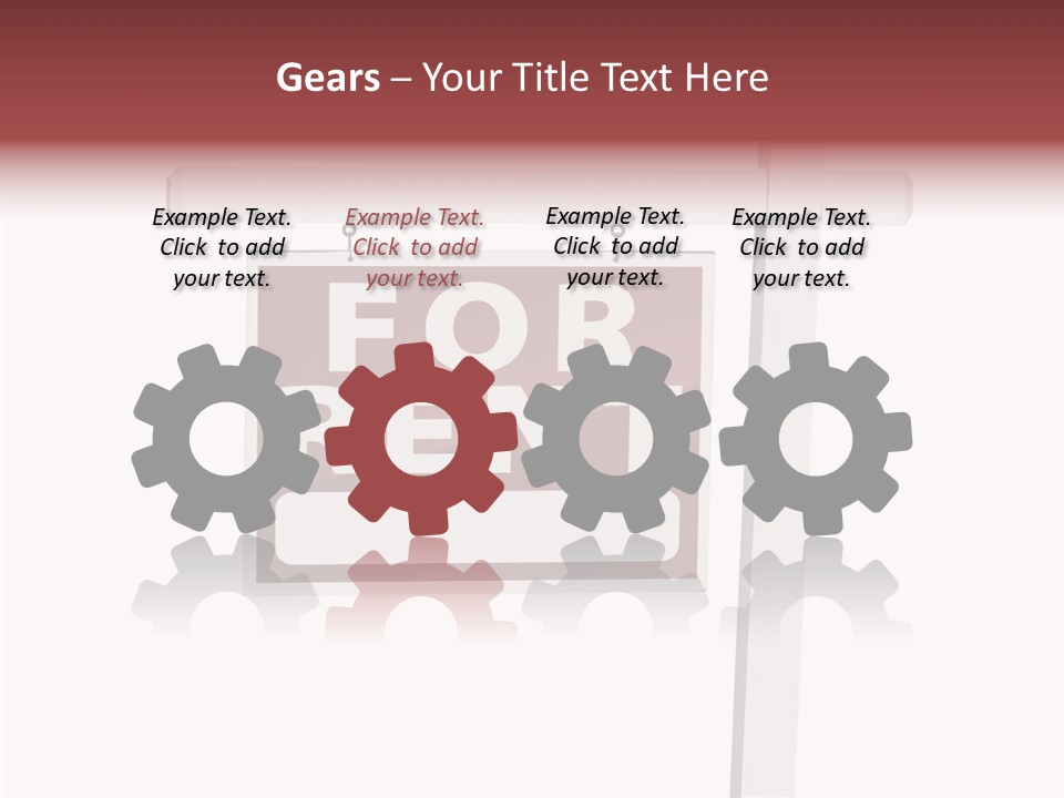 House For Rent For Rent Real Estate Sign PowerPoint Template