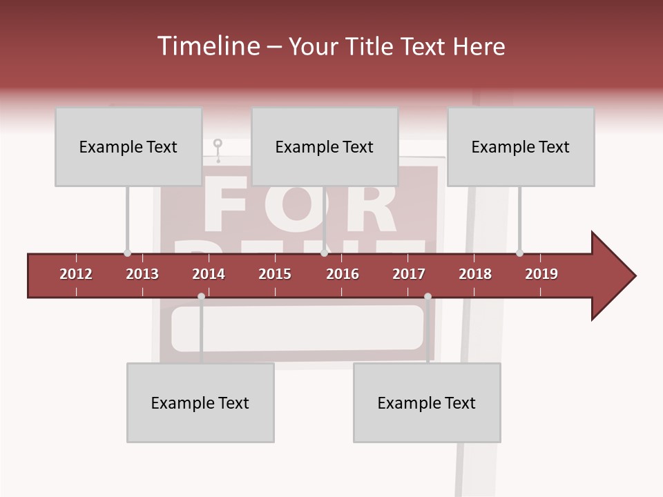 House For Rent For Rent Real Estate Sign PowerPoint Template