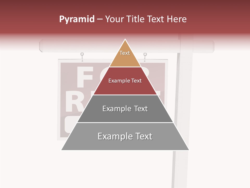 House For Rent For Rent Real Estate Sign PowerPoint Template