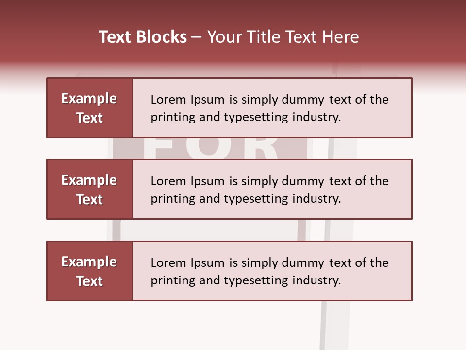 House For Rent For Rent Real Estate Sign PowerPoint Template