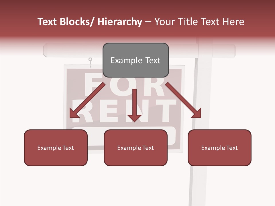House For Rent For Rent Real Estate Sign PowerPoint Template