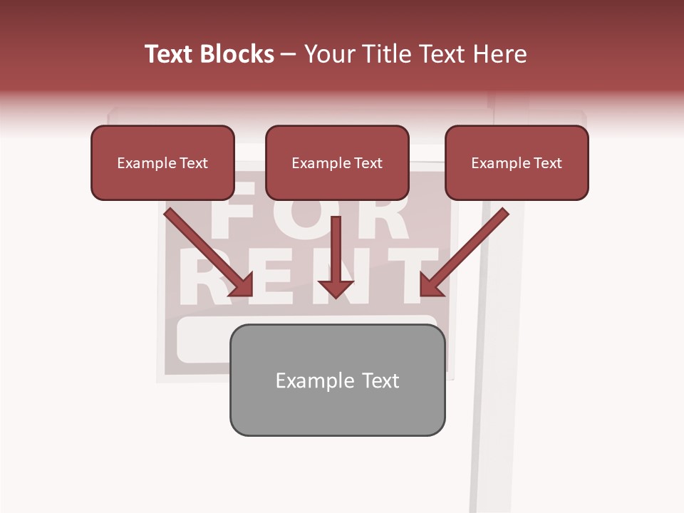 House For Rent For Rent Real Estate Sign PowerPoint Template
