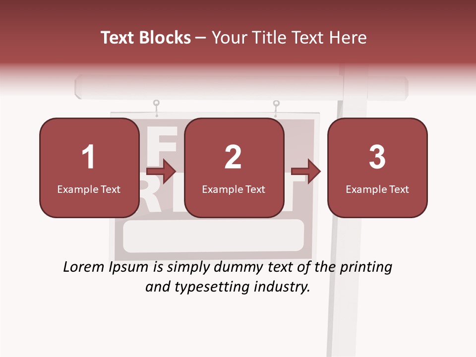 House For Rent For Rent Real Estate Sign PowerPoint Template