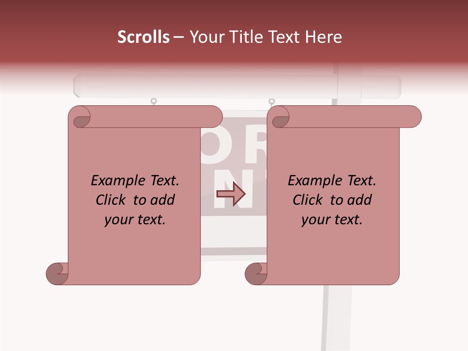 House For Rent For Rent Real Estate Sign PowerPoint Template