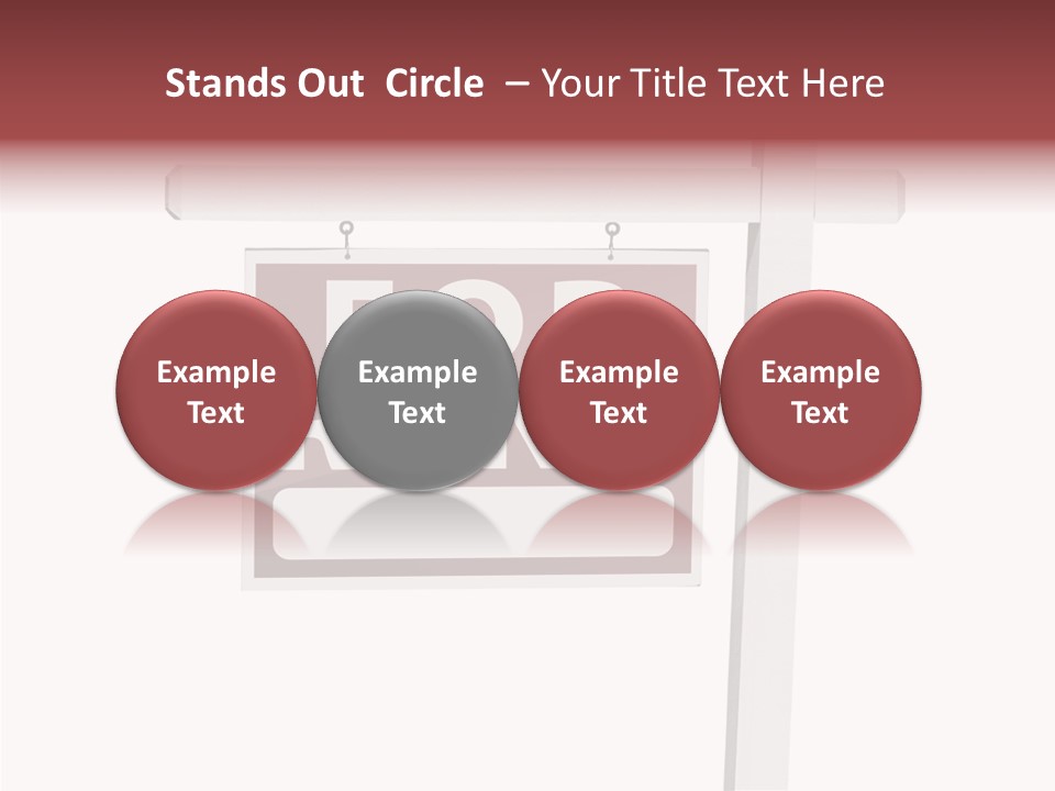 House For Rent For Rent Real Estate Sign PowerPoint Template