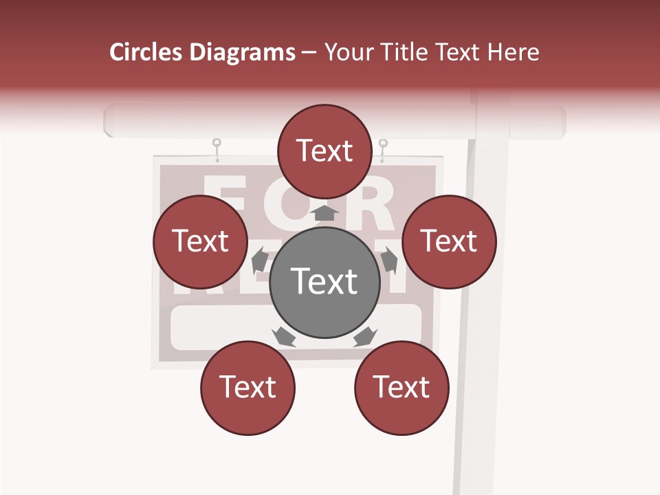 House For Rent For Rent Real Estate Sign PowerPoint Template