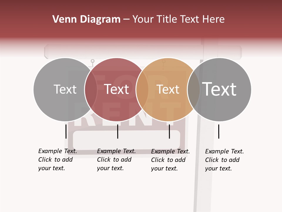 House For Rent For Rent Real Estate Sign PowerPoint Template