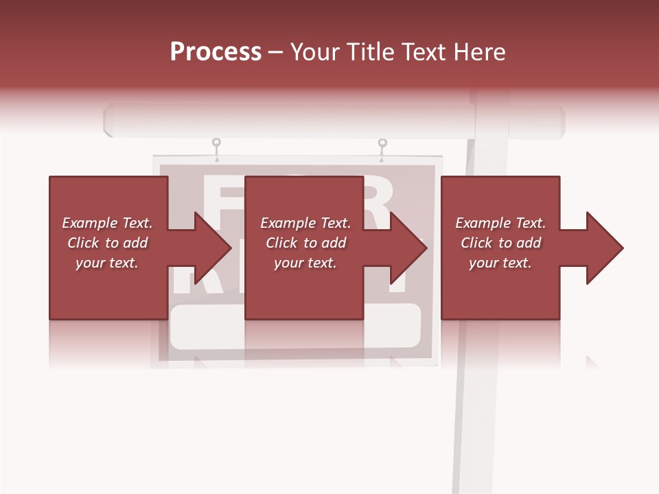 House For Rent For Rent Real Estate Sign PowerPoint Template
