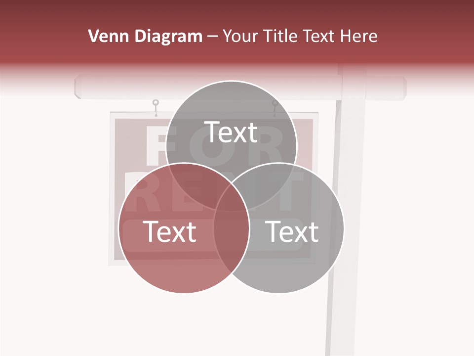 House For Rent For Rent Real Estate Sign PowerPoint Template