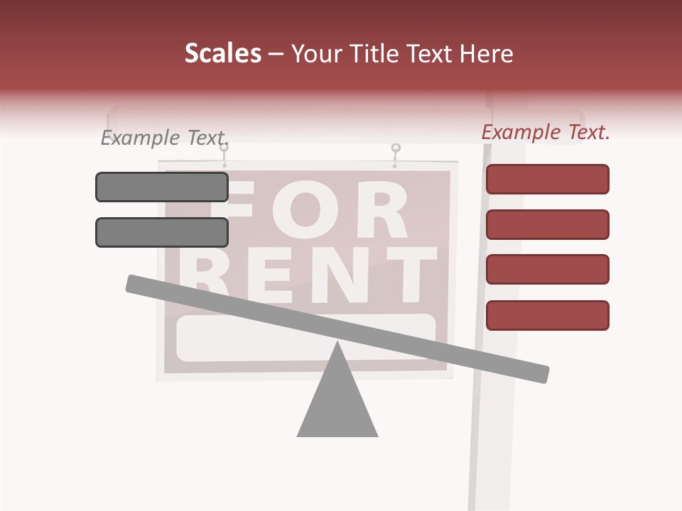 House For Rent For Rent Real Estate Sign PowerPoint Template