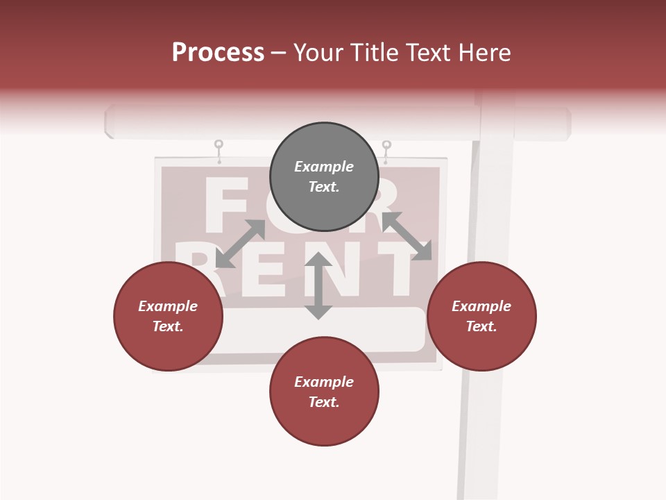 House For Rent For Rent Real Estate Sign PowerPoint Template