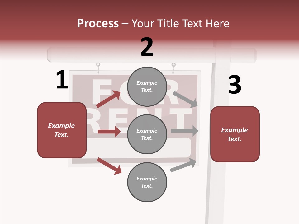 House For Rent For Rent Real Estate Sign PowerPoint Template