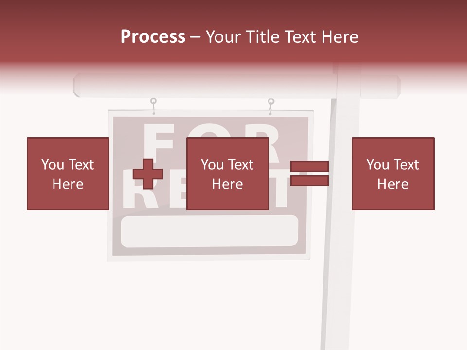 House For Rent For Rent Real Estate Sign PowerPoint Template