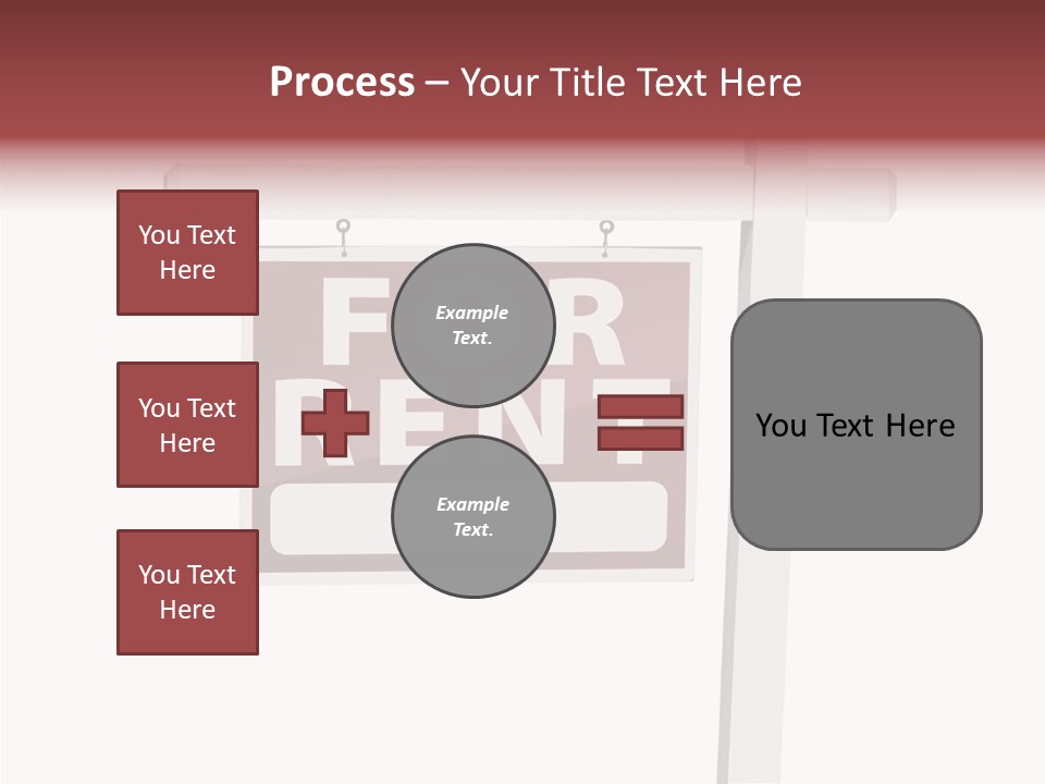 House For Rent For Rent Real Estate Sign PowerPoint Template