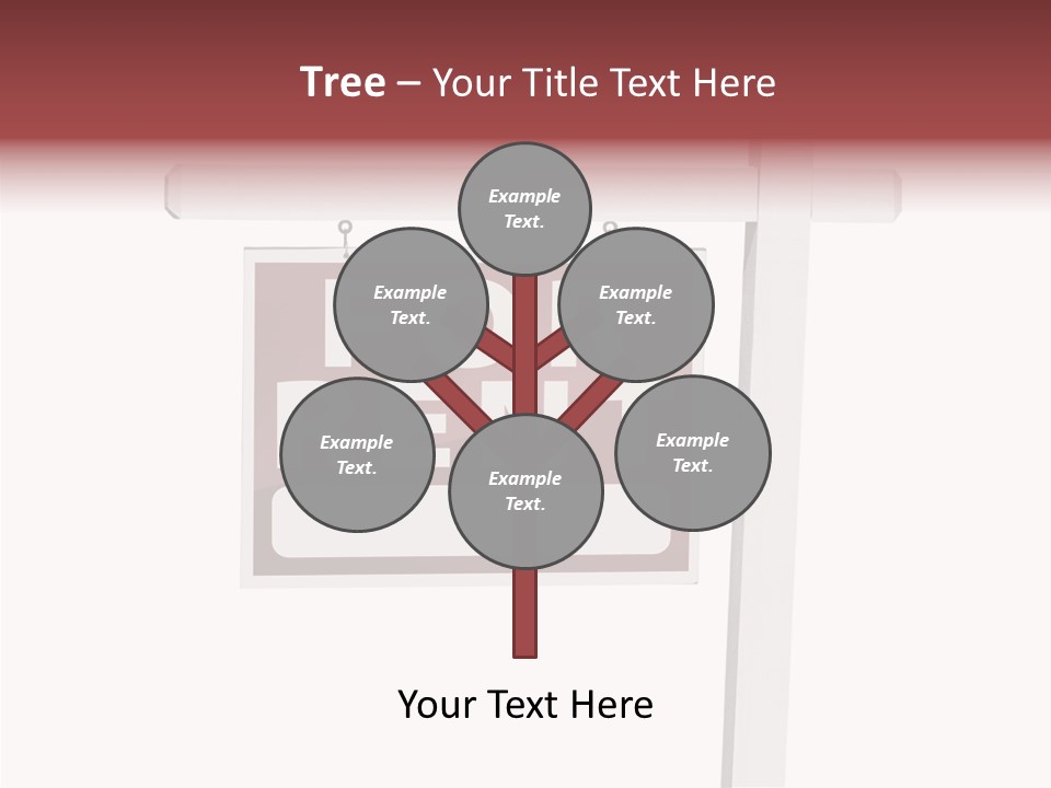 House For Rent For Rent Real Estate Sign PowerPoint Template