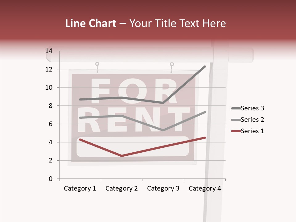 House For Rent For Rent Real Estate Sign PowerPoint Template