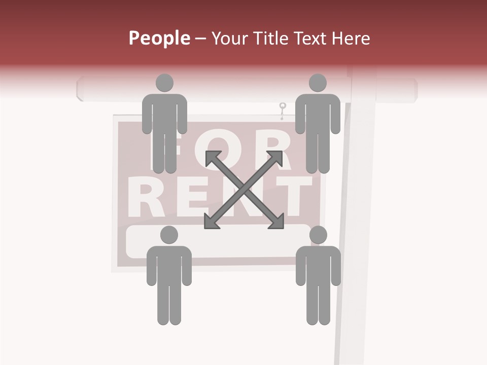 House For Rent For Rent Real Estate Sign PowerPoint Template