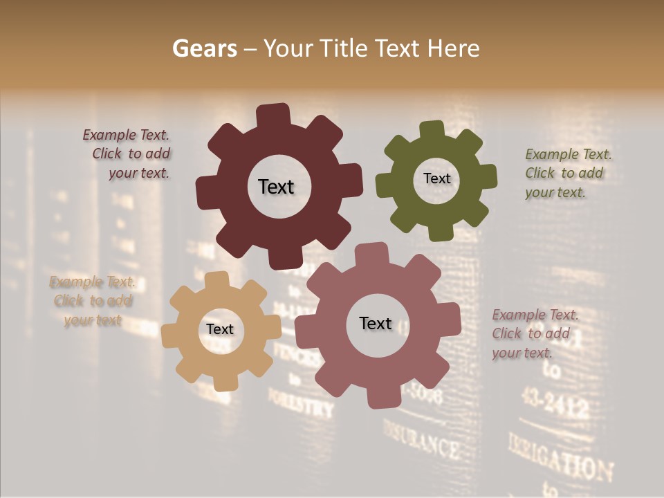 Gold Leather Letters PowerPoint Template