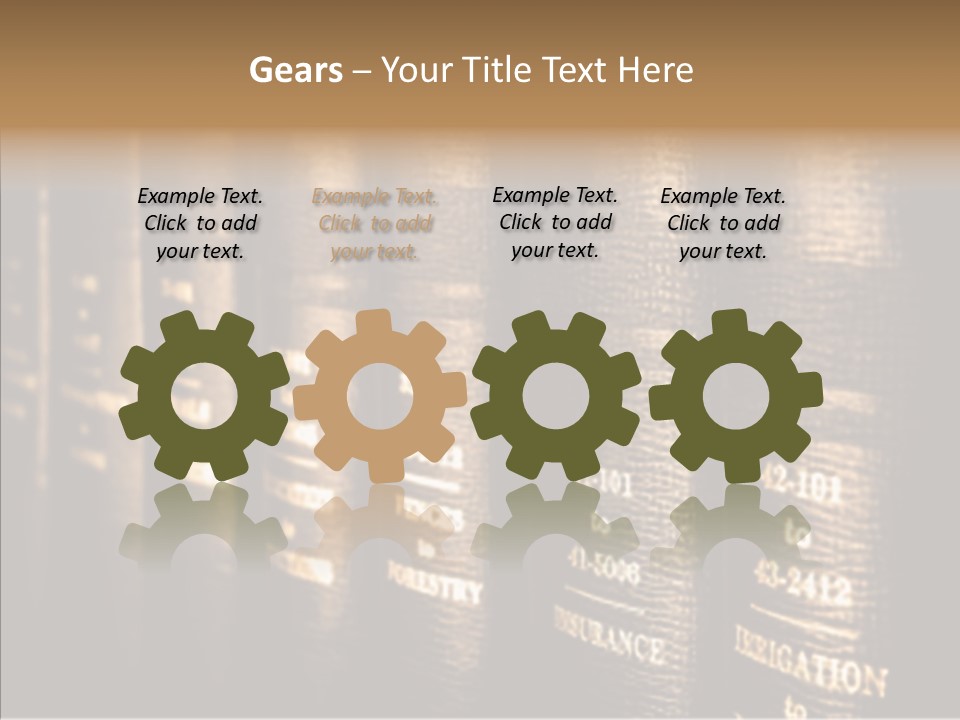 Gold Leather Letters PowerPoint Template