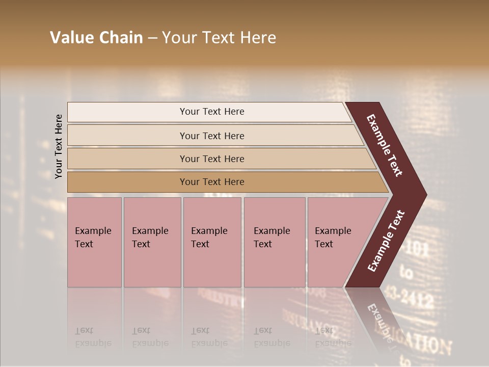 Gold Leather Letters PowerPoint Template