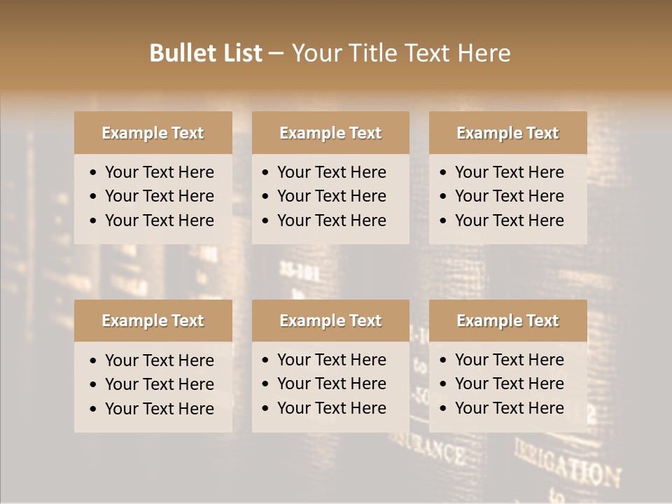 Gold Leather Letters PowerPoint Template