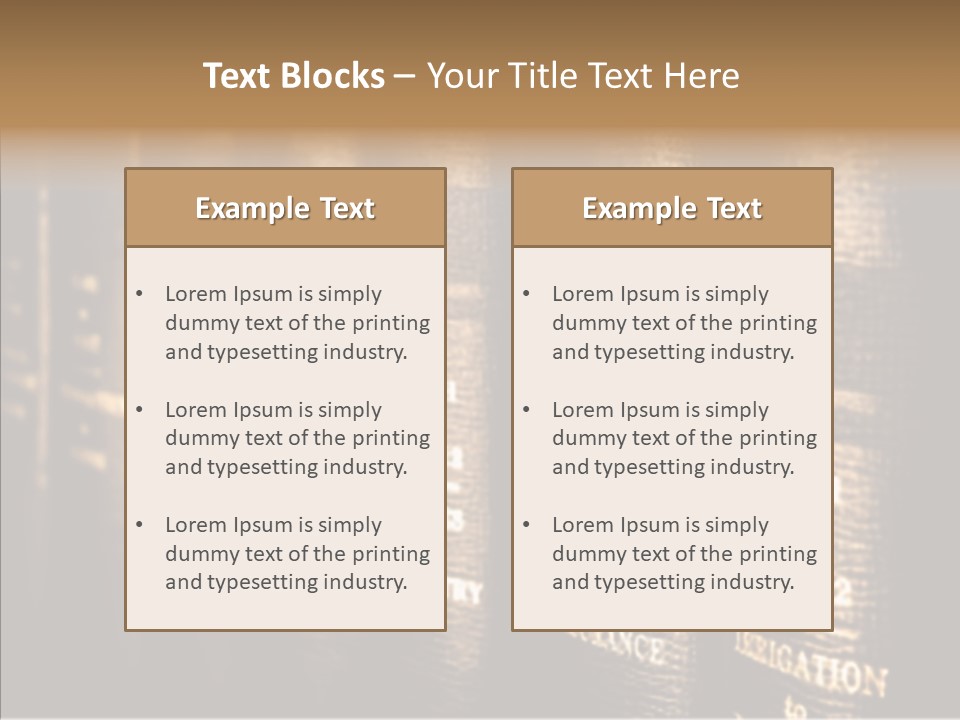 Gold Leather Letters PowerPoint Template