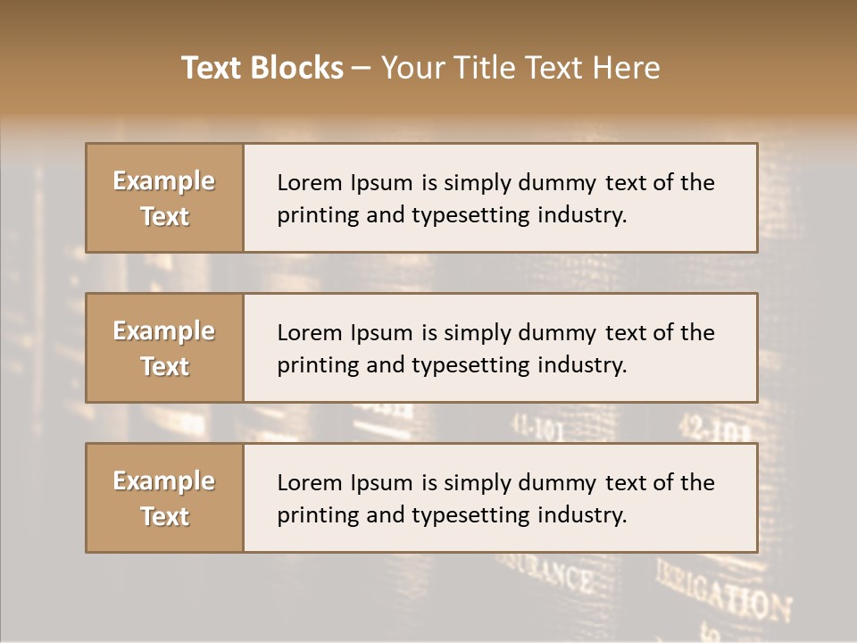 Gold Leather Letters PowerPoint Template