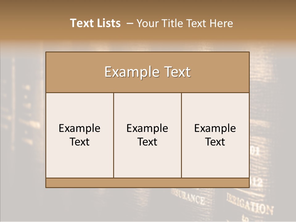 Gold Leather Letters PowerPoint Template