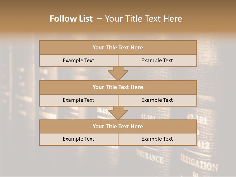 Gold Leather Letters PowerPoint Template