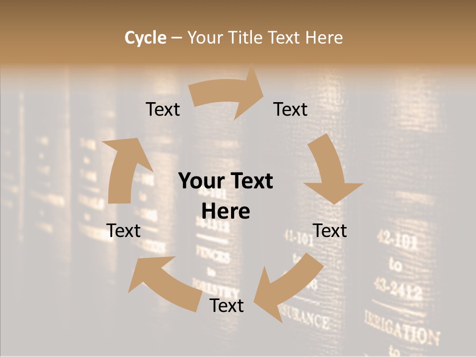 Gold Leather Letters PowerPoint Template