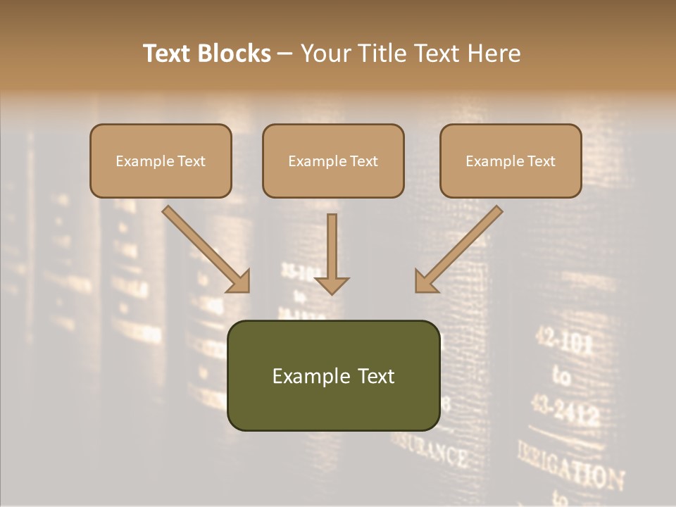 Gold Leather Letters PowerPoint Template