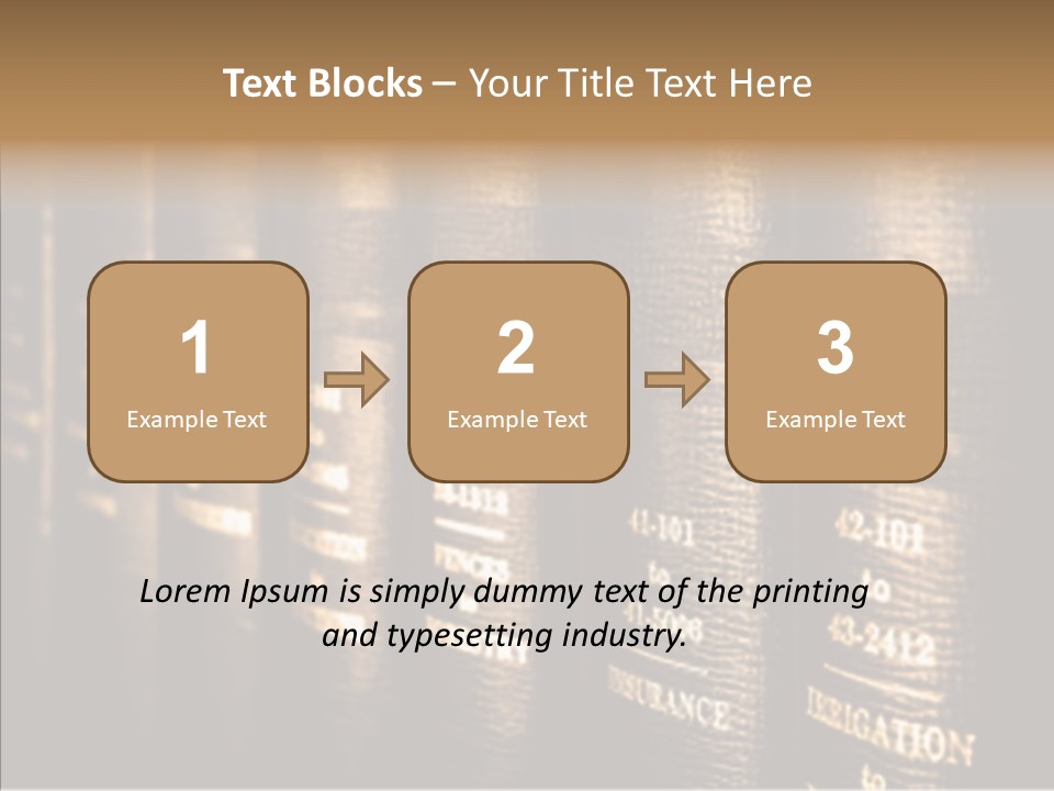 Gold Leather Letters PowerPoint Template