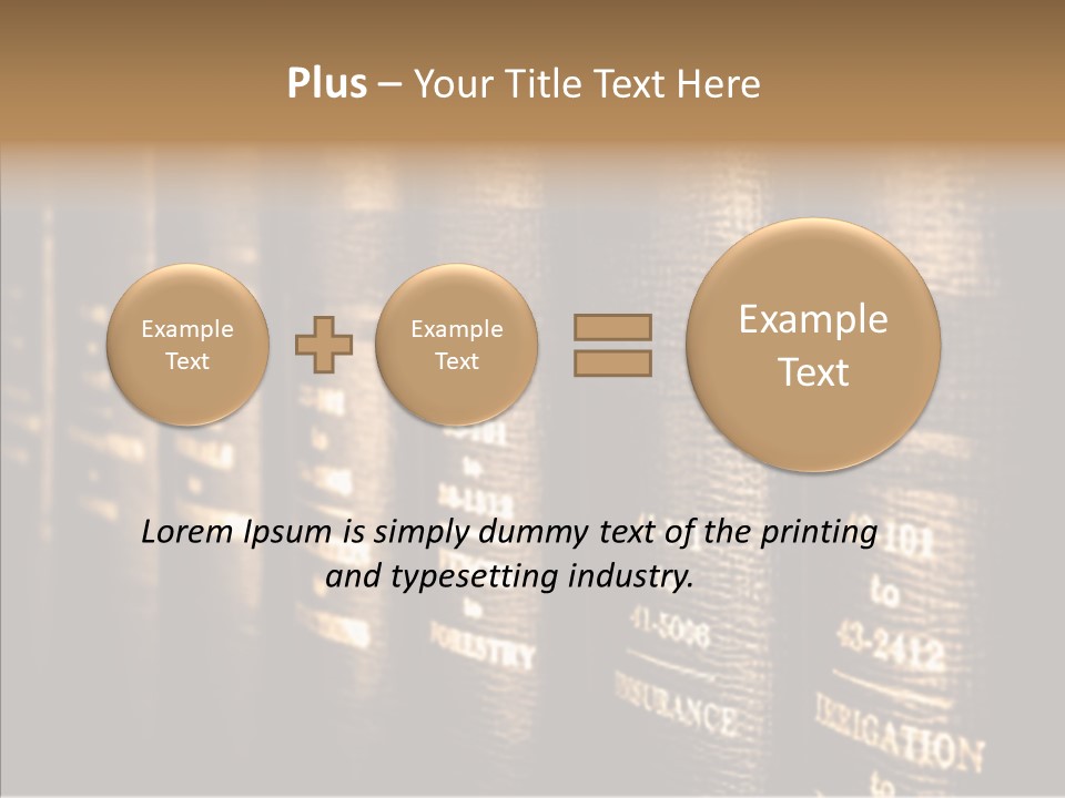 Gold Leather Letters PowerPoint Template