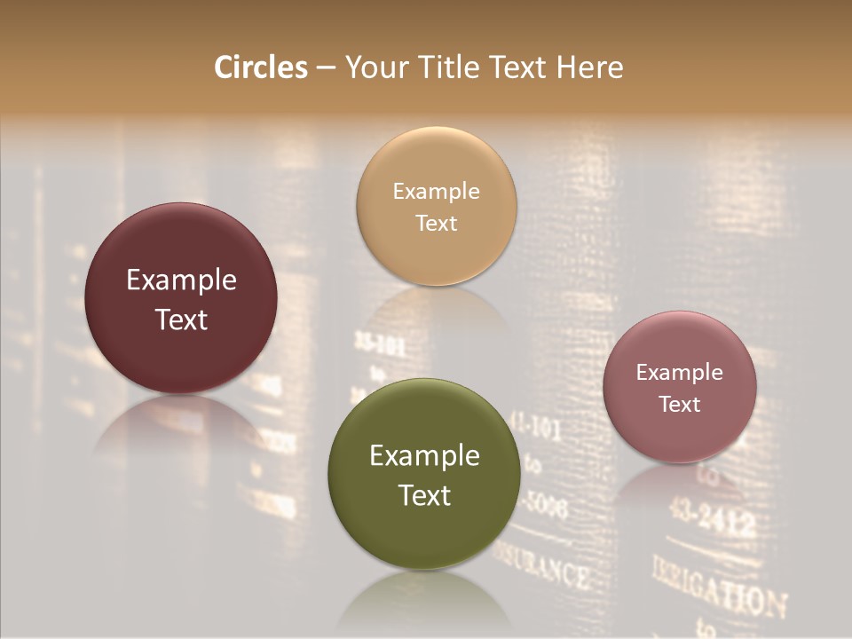 Gold Leather Letters PowerPoint Template