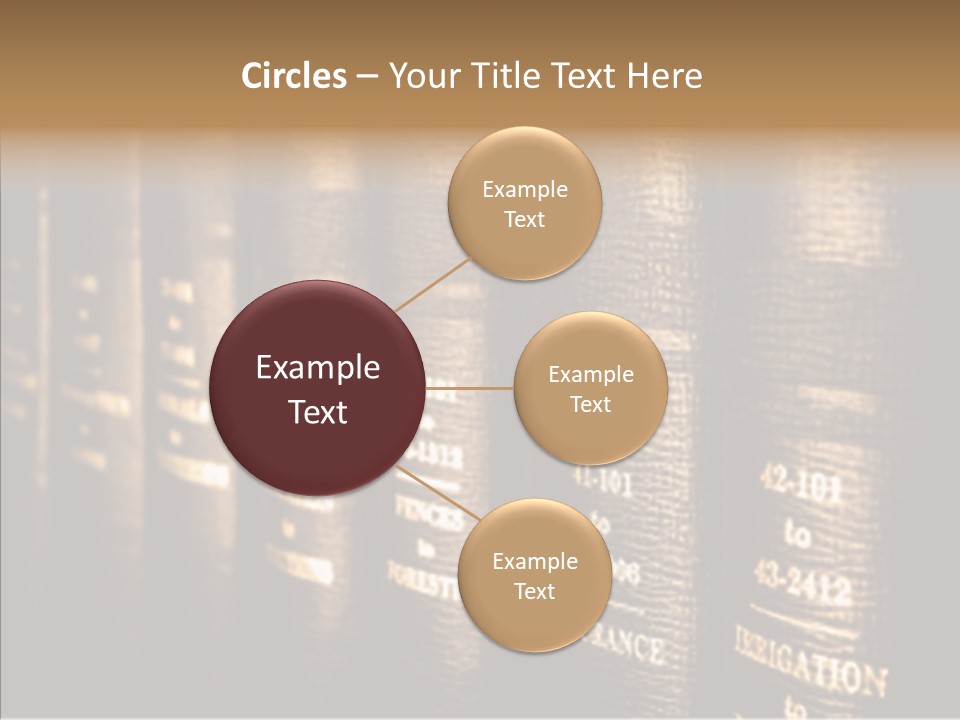 Gold Leather Letters PowerPoint Template