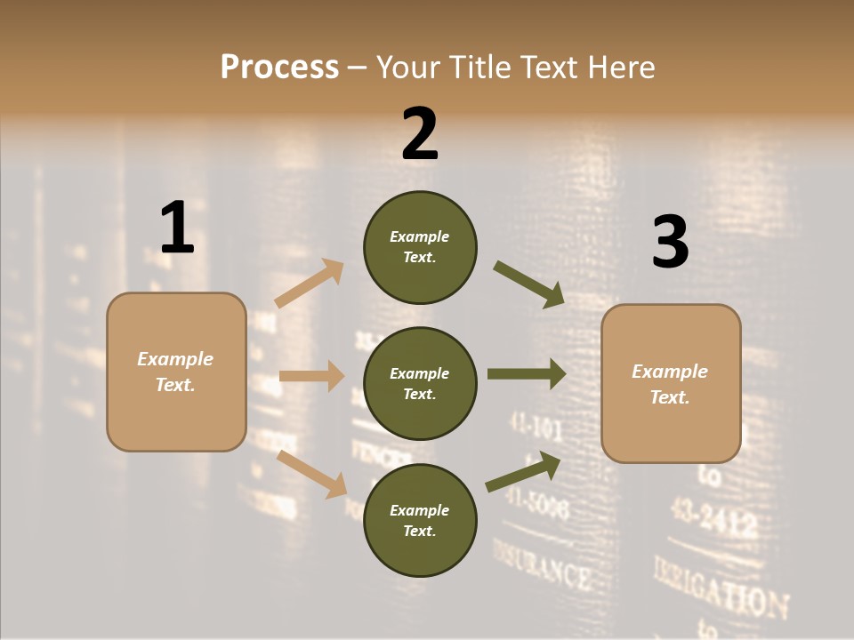 Gold Leather Letters PowerPoint Template