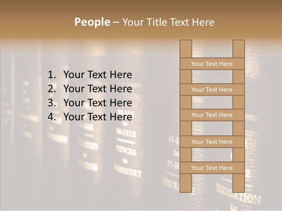 Gold Leather Letters PowerPoint Template