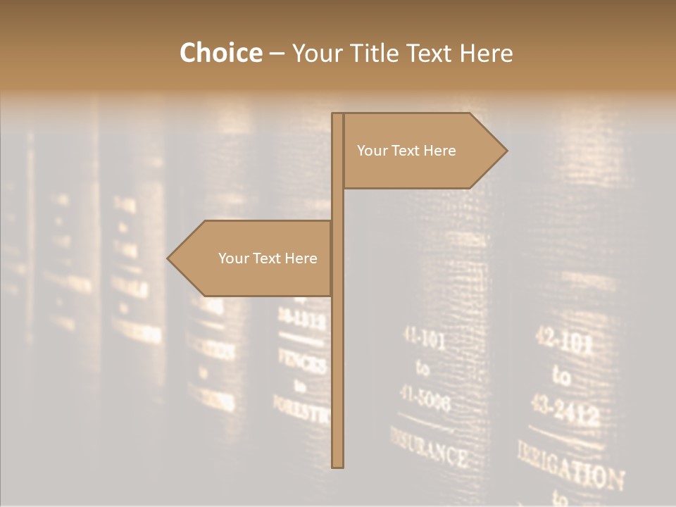 Gold Leather Letters PowerPoint Template