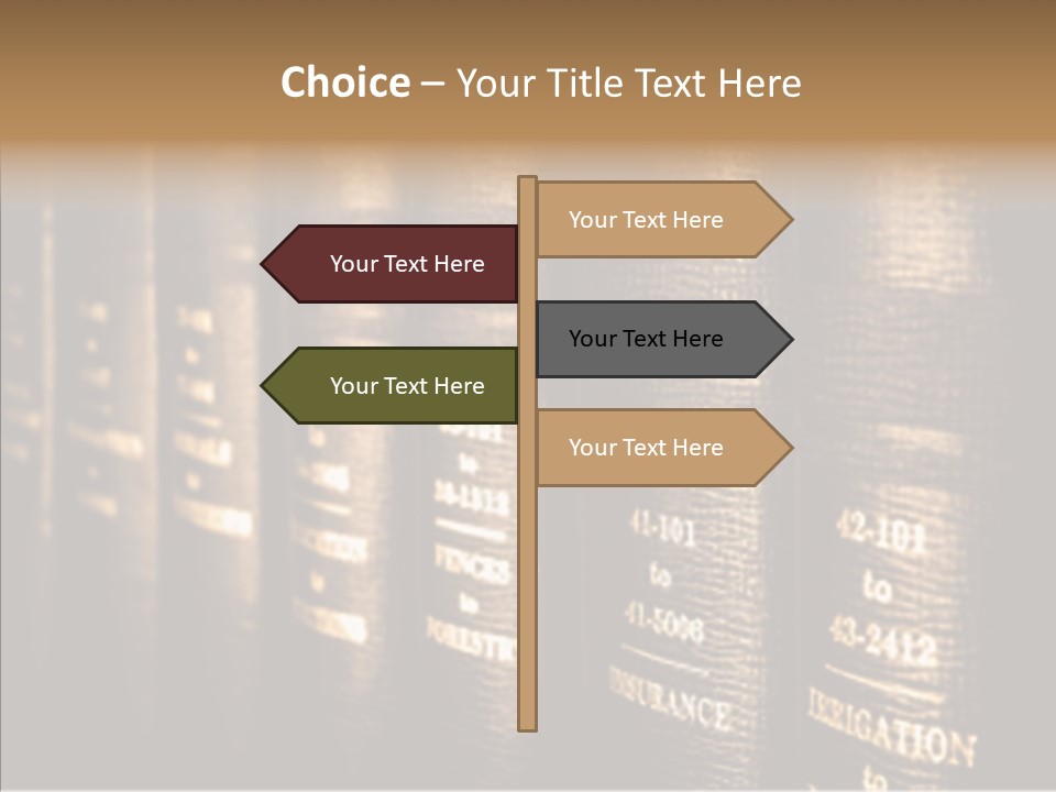 Gold Leather Letters PowerPoint Template