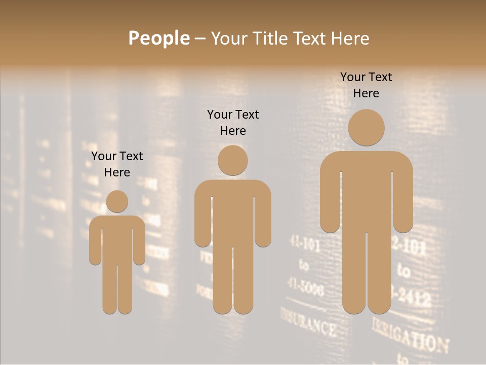 Gold Leather Letters PowerPoint Template