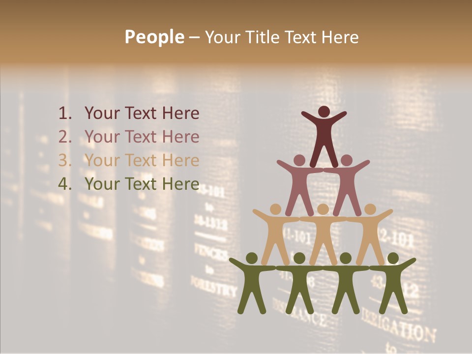 Gold Leather Letters PowerPoint Template