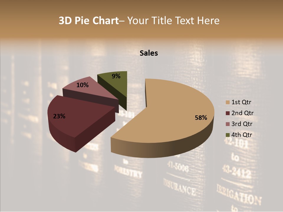 Gold Leather Letters PowerPoint Template